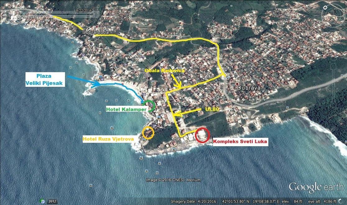 Montenegro - South Cross Apartman Dobra Voda Kültér fotó